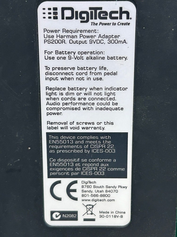 DigiTech X-Series Synth Wah Envelope Filter Guitar Effect Pedal - Tested