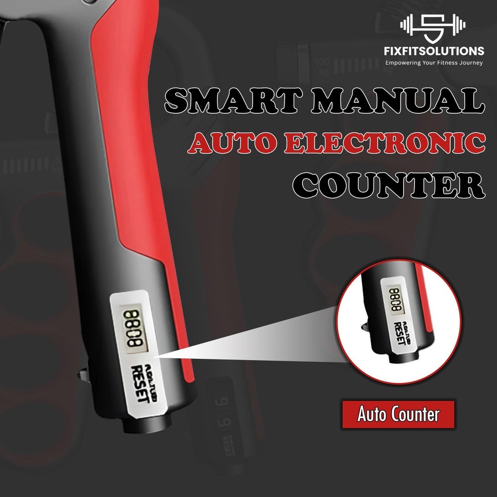 Adjustable Grip Strength Trainer Hand Gripper for Adjustable, Red