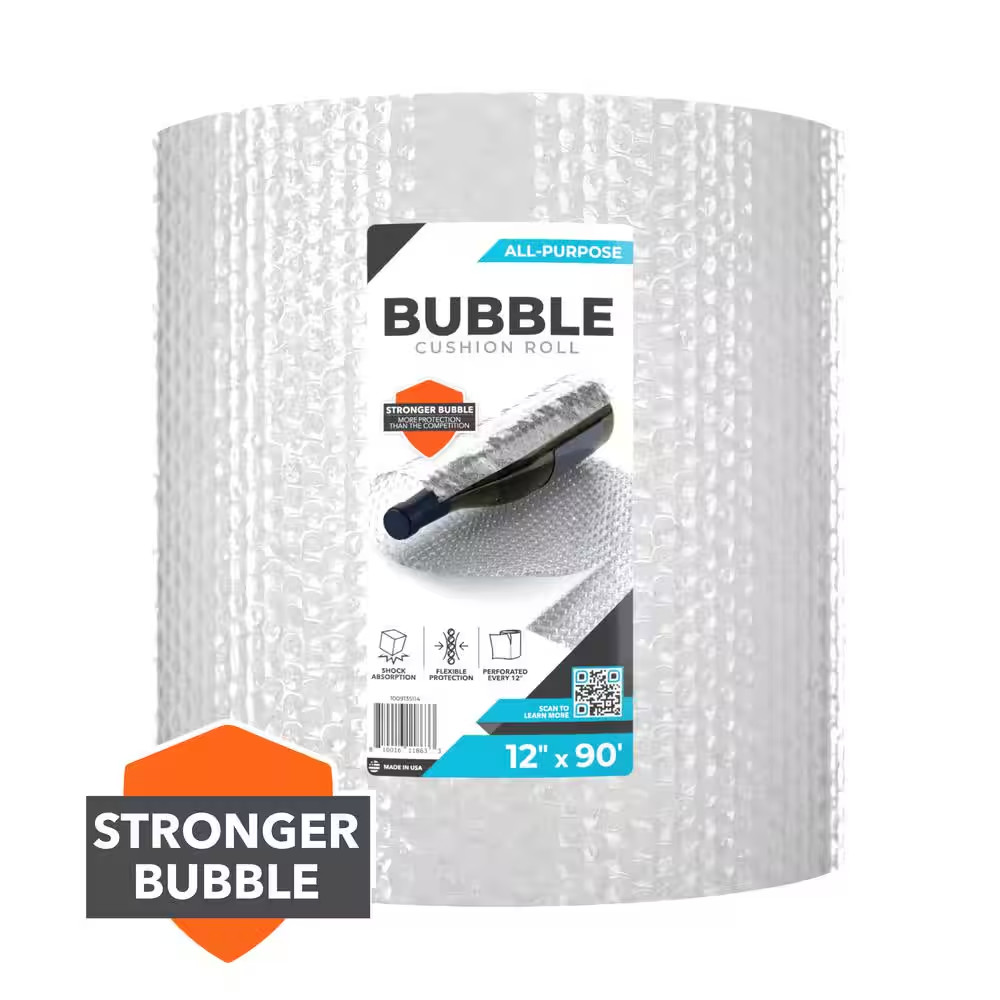 12 In. X 90 Ft. Clear Bubble Cushion
