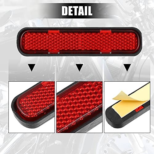 Front Lower Fork Reflector Sticker Rear Saddlebag Reflective Cover Universal