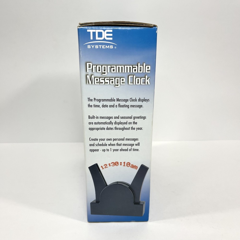 TDE Systems Programmable LED Message Clock Floating Message Works