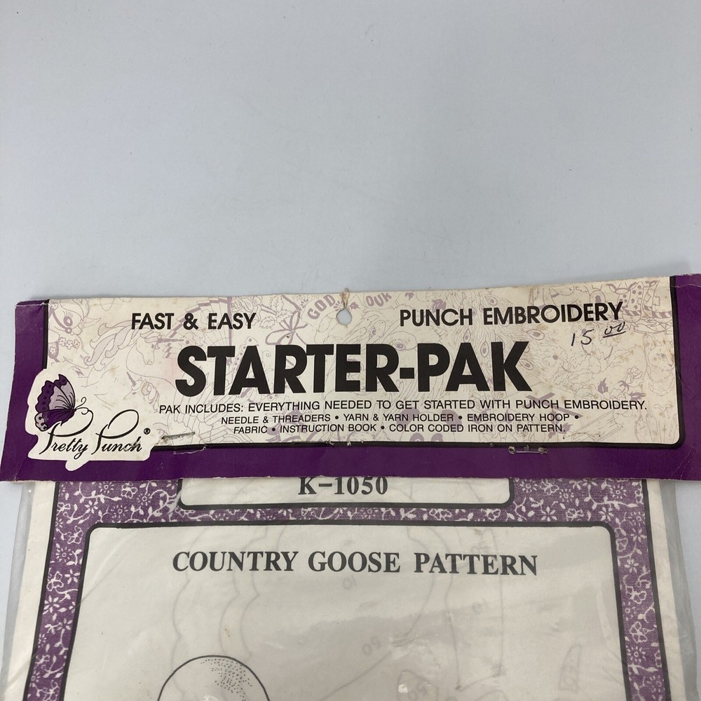 Country Goose Pattern Punch Embroidery Kit