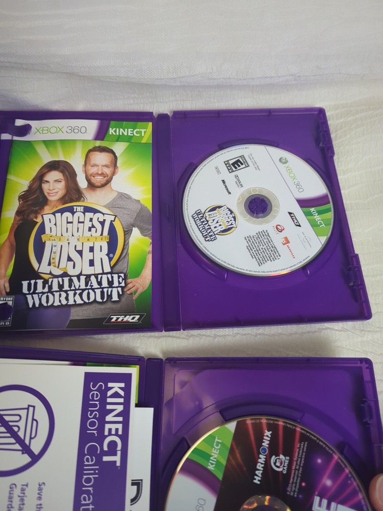 Microsoft Xbox 360 Kinect Motion Sensor Bar Black & 3 games bundle Dance Central