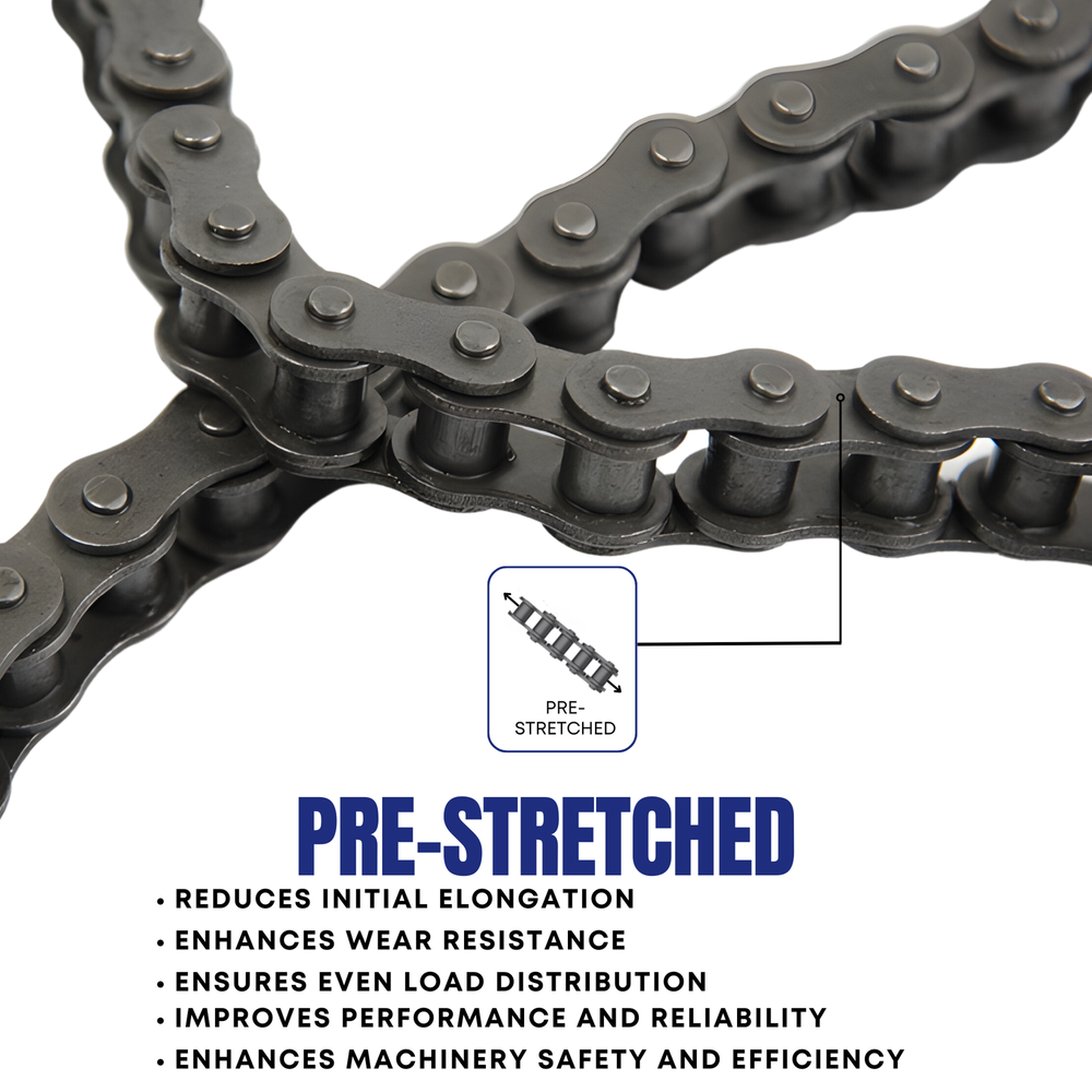#40 Roller Chain 5 Feet with 1 Connecting Link