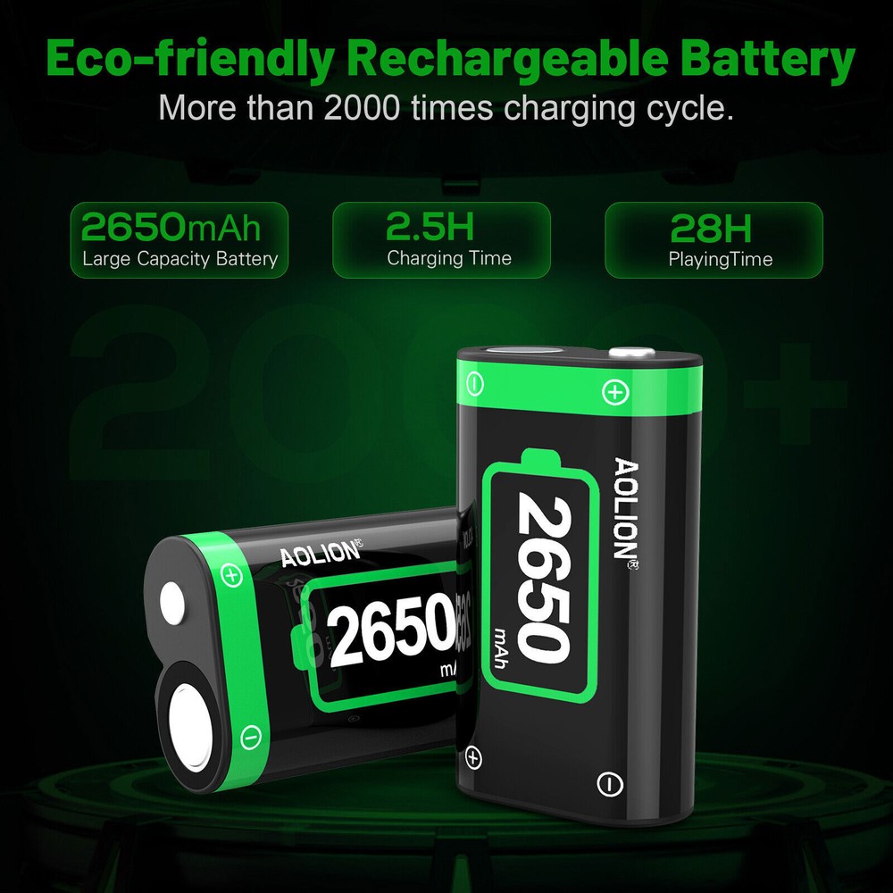 Rechargeable Battery Pack for Xbox One/ X|S Controller 25 Hours Playing Time