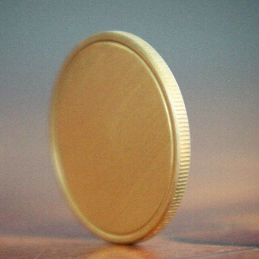 10pcs Blank Brass Challenge Coin 40mm - Laser Engravable