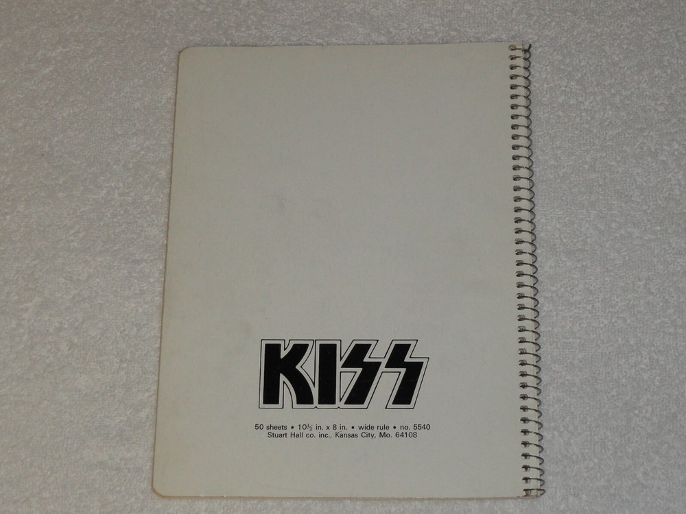 KISS PAUL STANLEY LOVE GUN ERA NoteBook Ex All 50 Sheets No Order Form