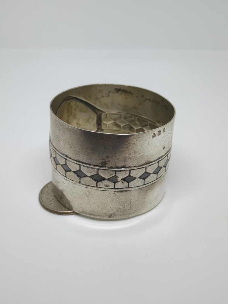 Antique Silver 800 Napkin Ring Holder