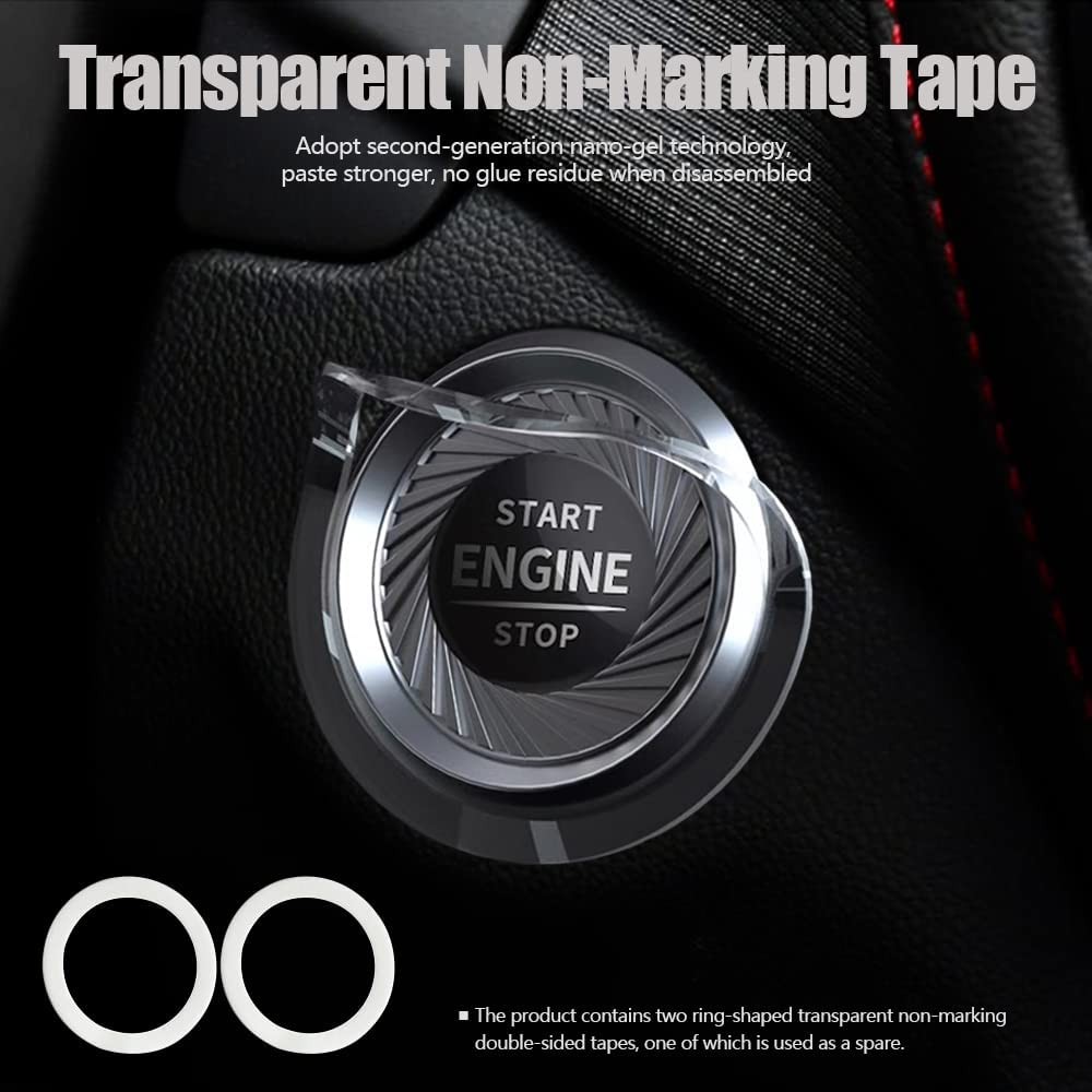 Push Start Button Cover, Venom Car Engine Start Stop Button B-Venom-Black