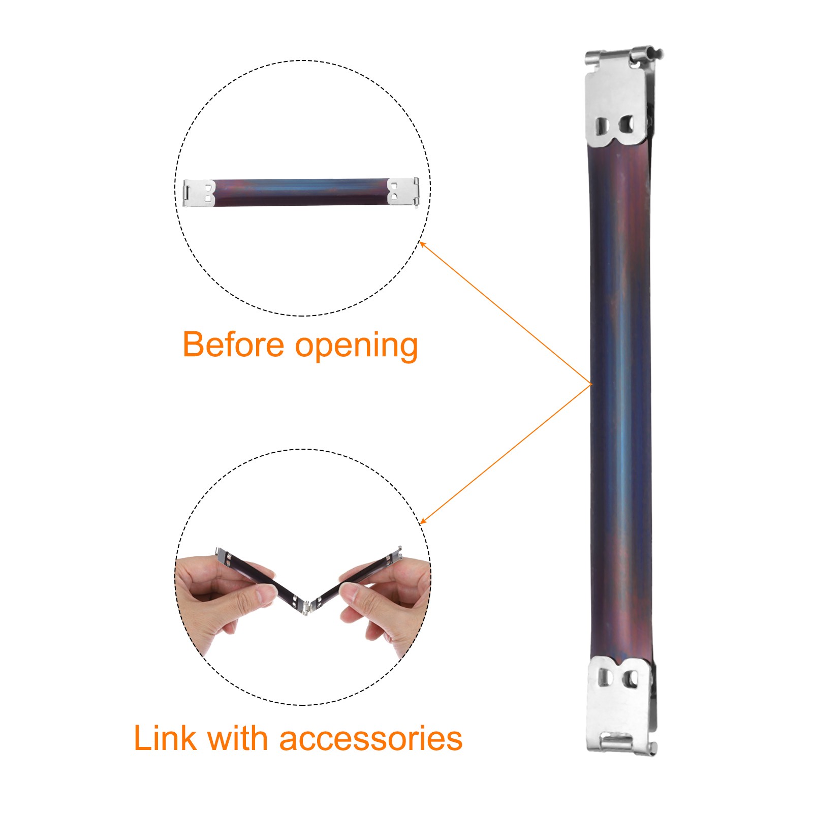 24Pcs Metal Internal Flex Frame 12cm/4.7" Purse Frame Handbag Hinges Silver