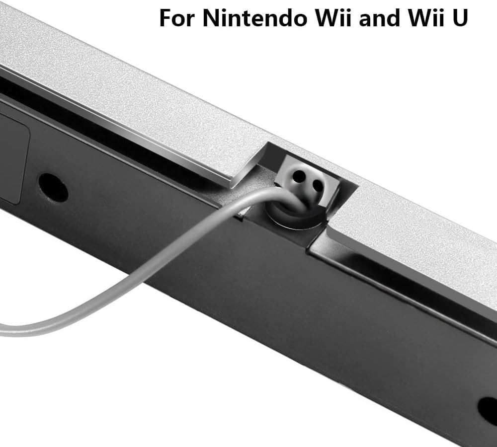 Wii Sensor Bar – Replacement Wired Infrared Sensor with Clear Stand for Wii & Wi