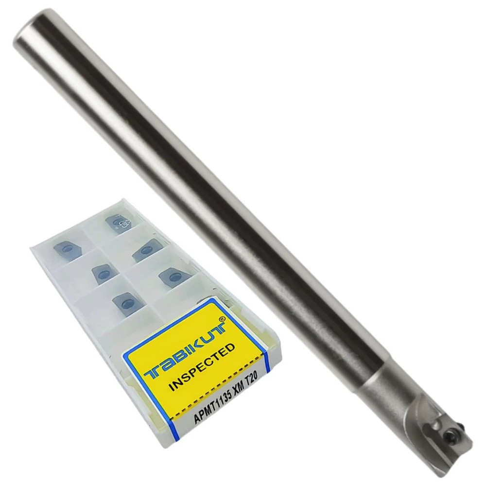 Indexable Endmill 12MM Single Pocket + 10pcs APMT1135 Carbide Inserts Free