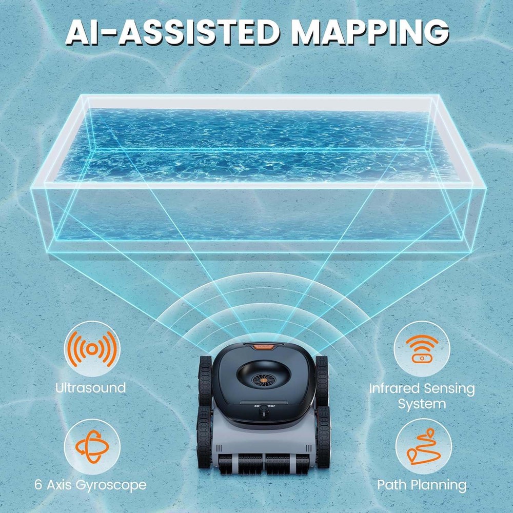 AMUBOAT Espier Robotic Pool Cleaner,Cordless Automatic Pool Vacuum