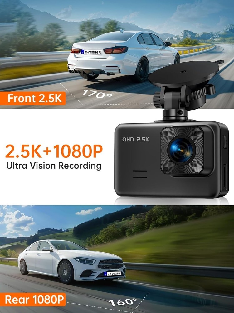 High-Resolution Dash Camera Bundle, Night Vision