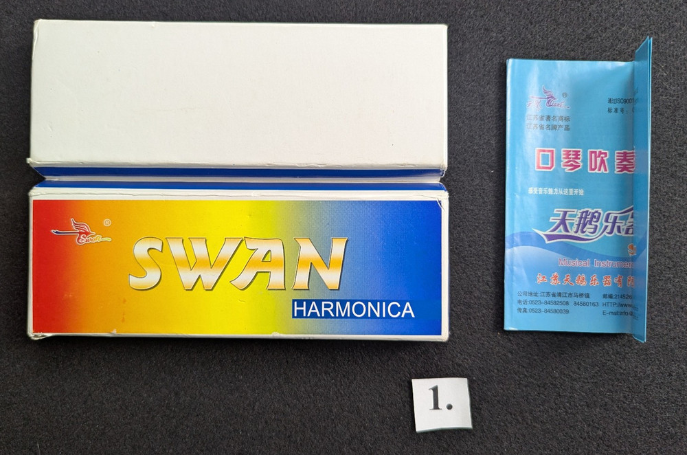 Swan Hohner Harmonica 24/28 two sided G/C plastic comb 96 notes