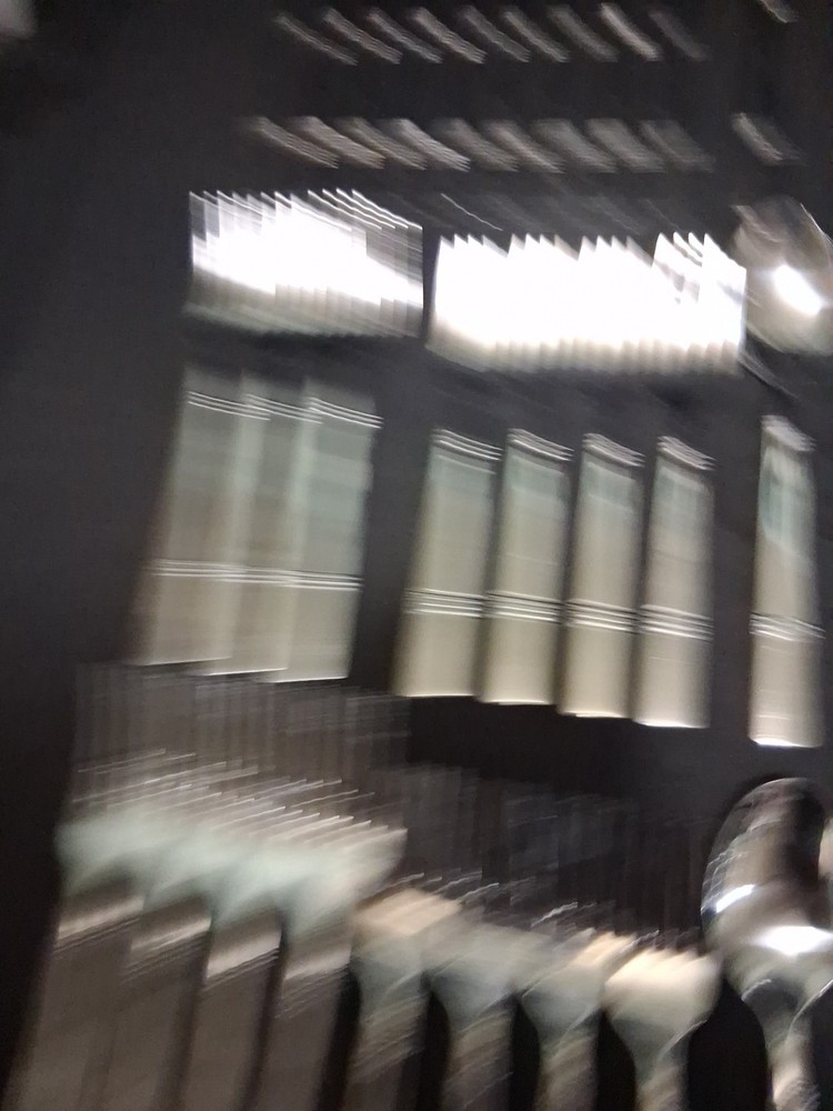 58 Pc Set Cambridge Braylen Mirror Stainless Bands Flatware Silverware