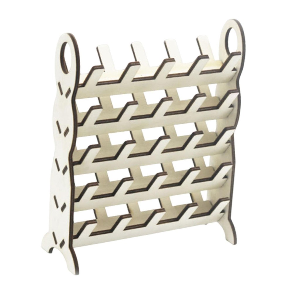 Wooden Thread Spool Rack Sewing Thread Holder Compact