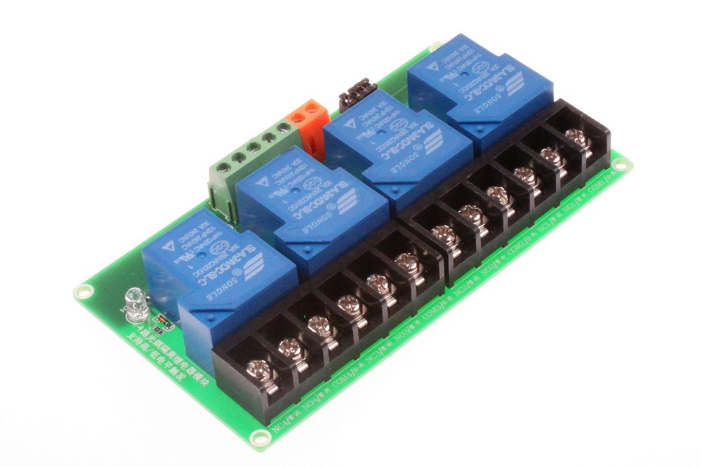 NOYITO 30A 4 Channel Relay Module High Low Level Trigger with Optocoupler Iso...