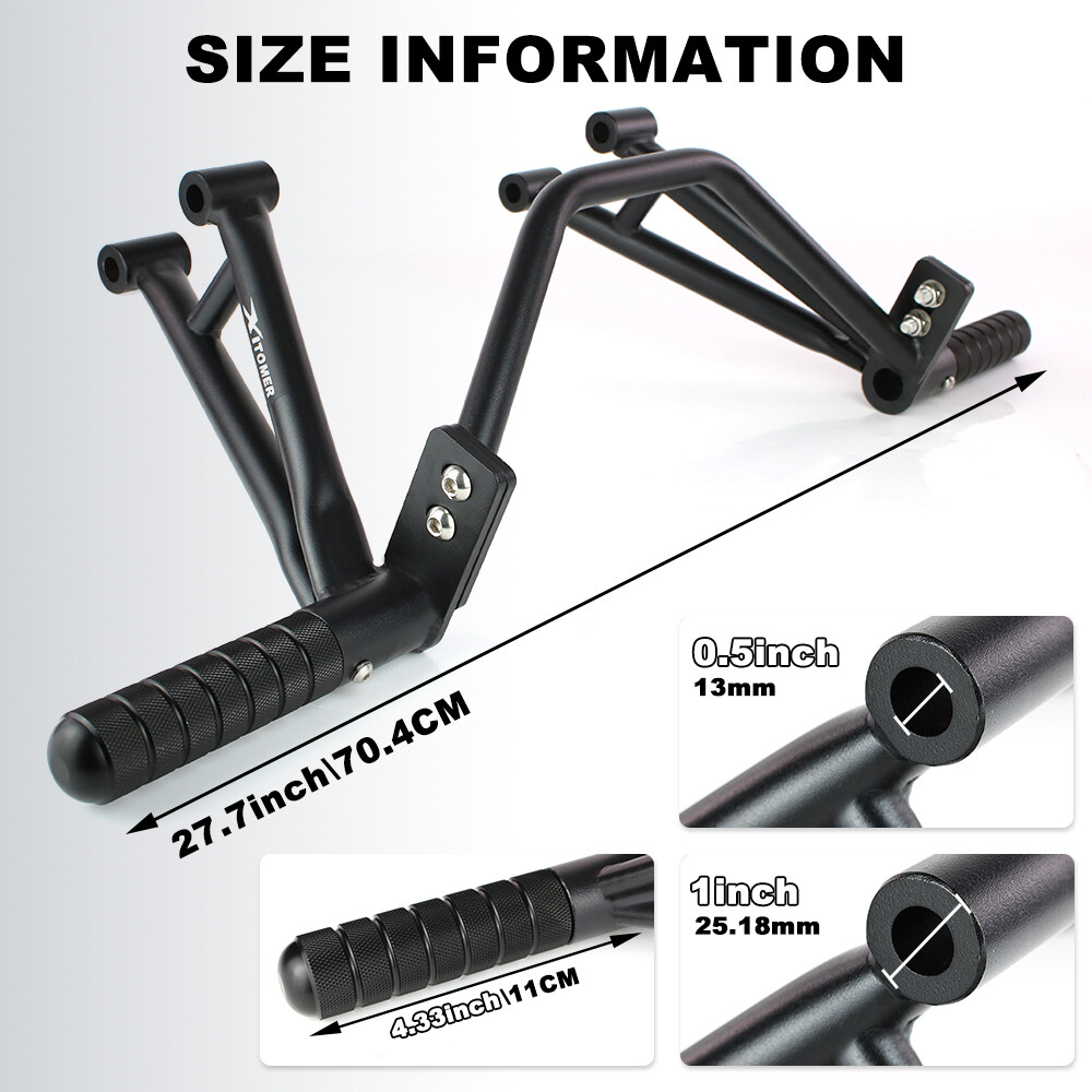 Fit For Yamaha FZ-07 / MT-07 2014-2025 Stunt Subcage Rear Footpeg Crash Bars