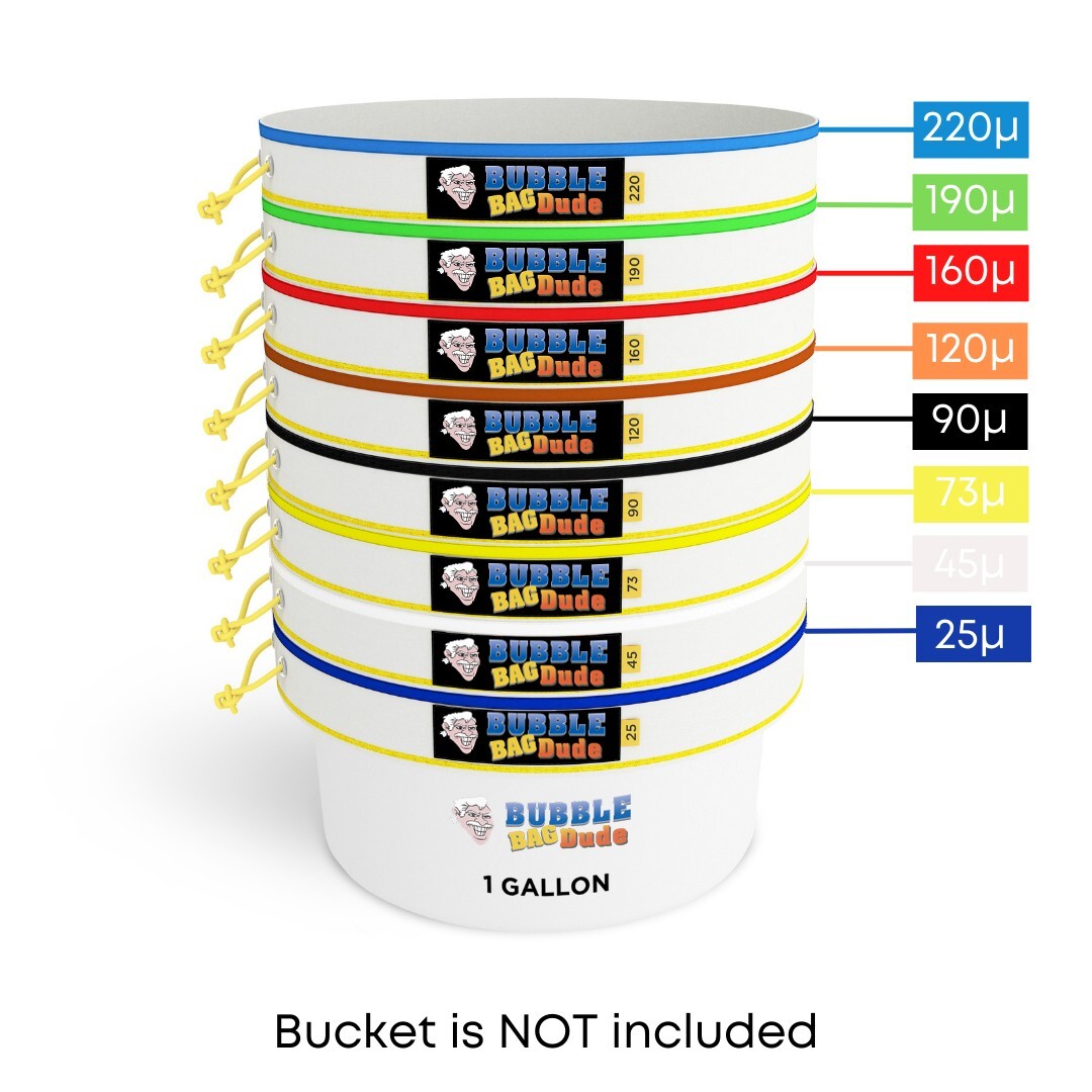 Bubble Bag BUBBLEBAGDUDE 1 GAL - 8 Bag Kit All Mesh Bubble Hash Bags Extractor