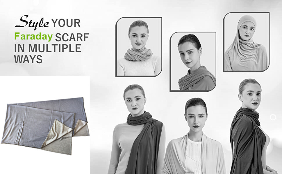 Faraday Protection HeadScarf Shawl-Shielding Efficiency, Bamboo+Silver Blanket