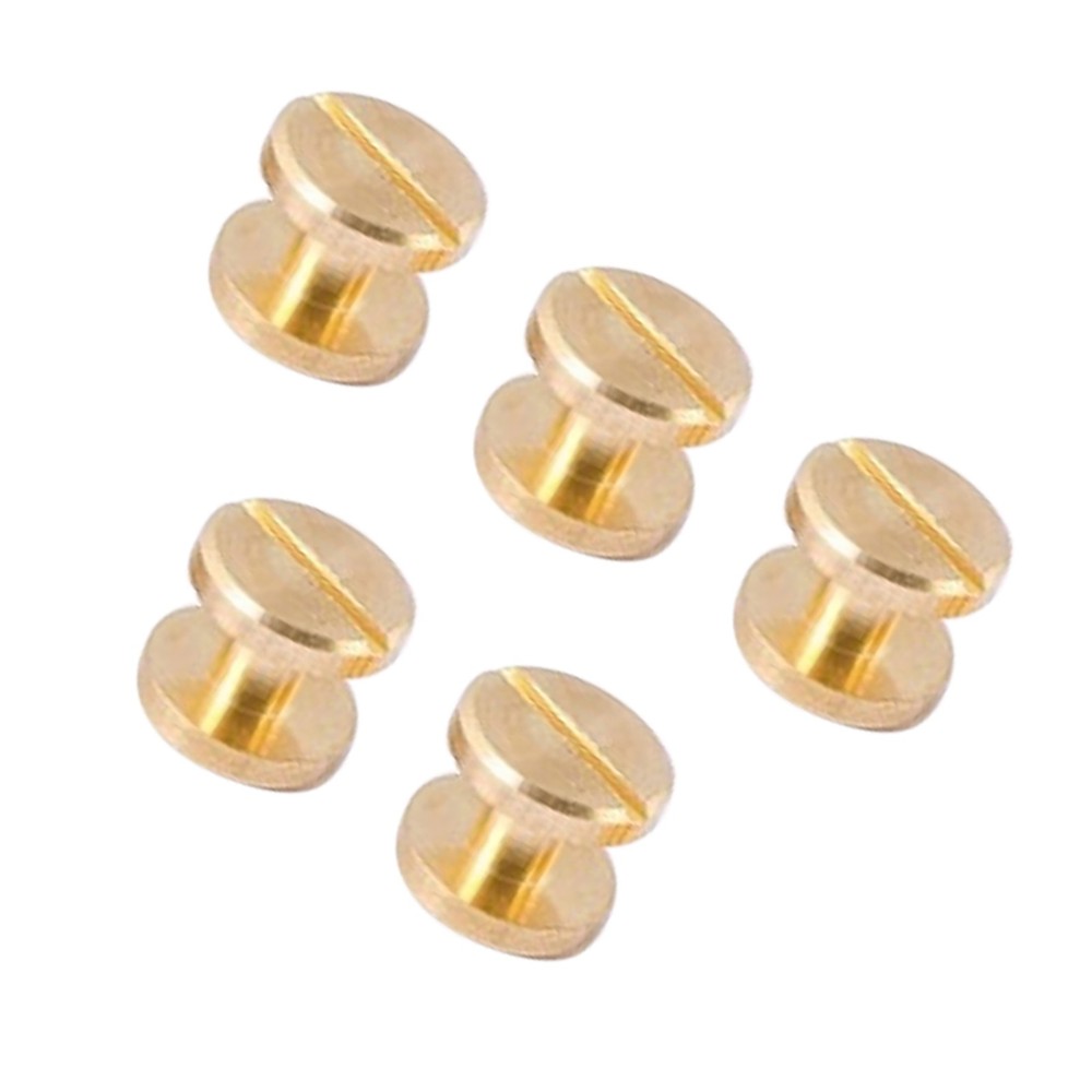 5/10Pcs Height 8mm Leather Craft Chicago Nail Brass Solid Rivets Stud Head A