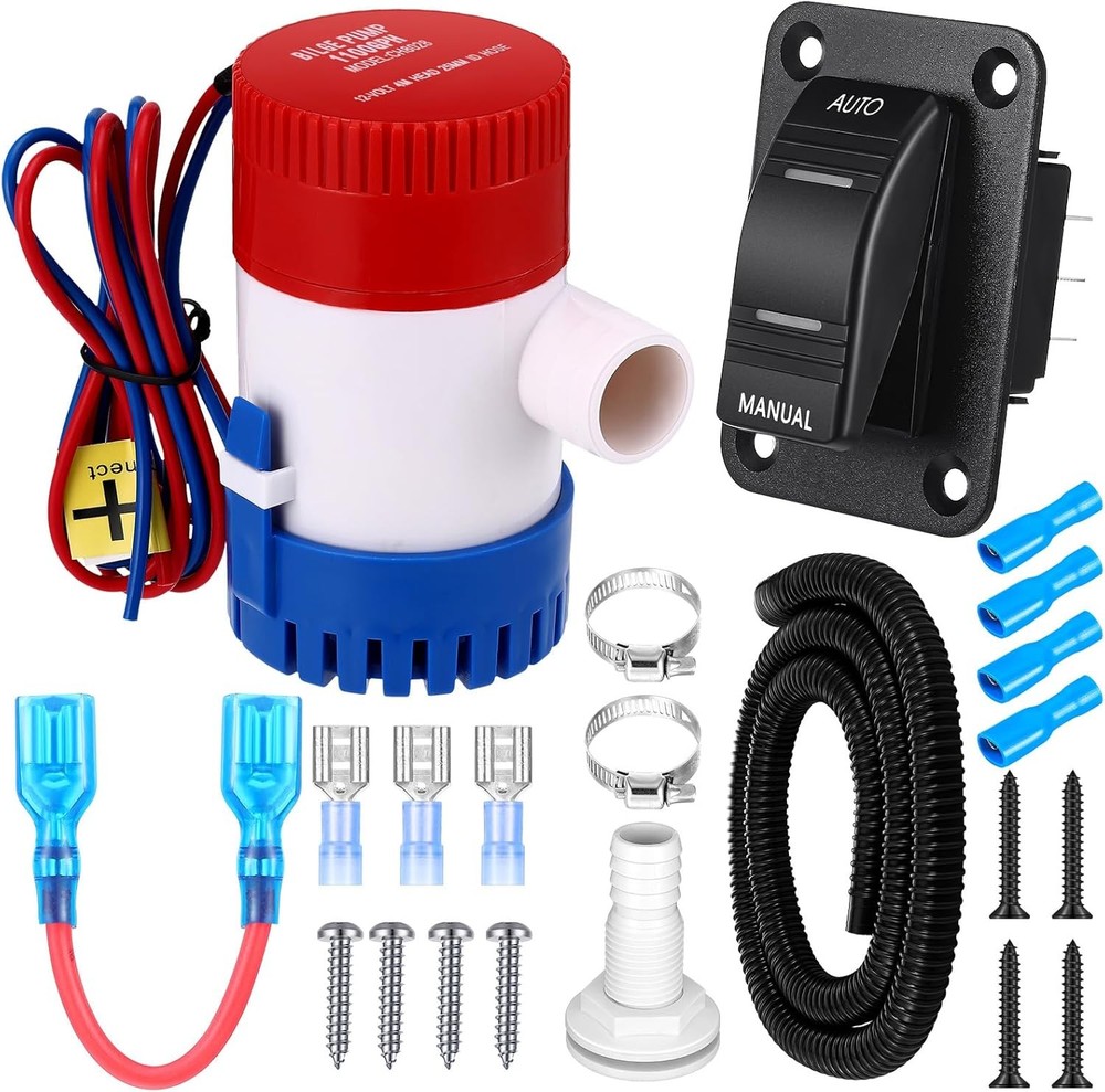 Automatic Bilge Pump Boat 12v 24v 3 Way Switch Panel with...