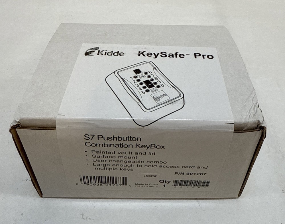 Kidde 001267 KeySafe Pro S7 Pushbutton Combination KeyBox New