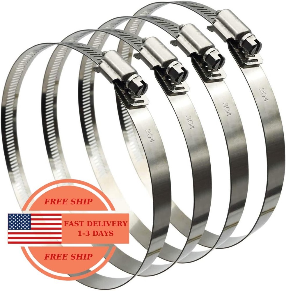 Abrazaderas de conducto de acero inoxidable 304 ajustables Abrazadera de