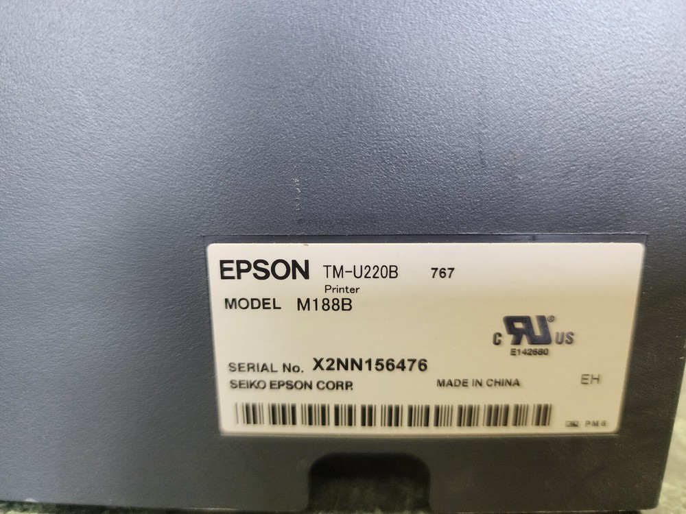 Epson TM-U220B M188B Kitchen Receipt Printer w/ Power Adapter