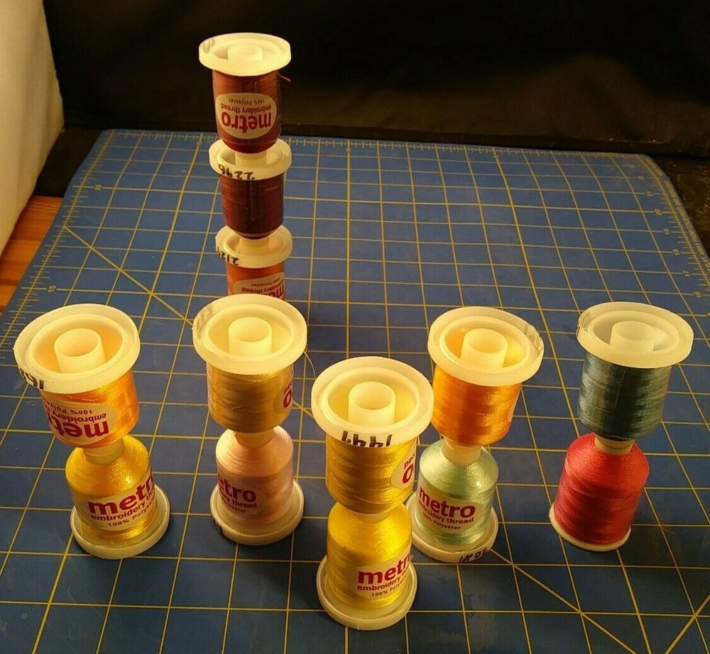 LOT 12 METRO Embroidery Thread 100% Polyester solid colors and one Coast & Clark