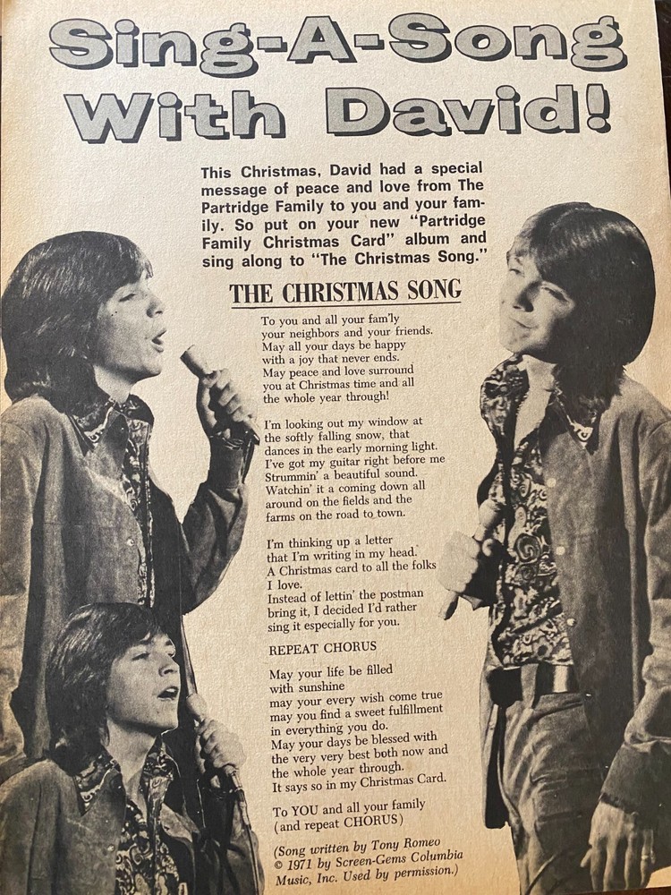 David Cassidy, Full Page Vintage Clipping