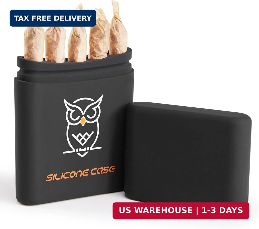 5-Hole King Size Pre-roll Cone Joint Holder Case, Silicone Cigarette Case, Class