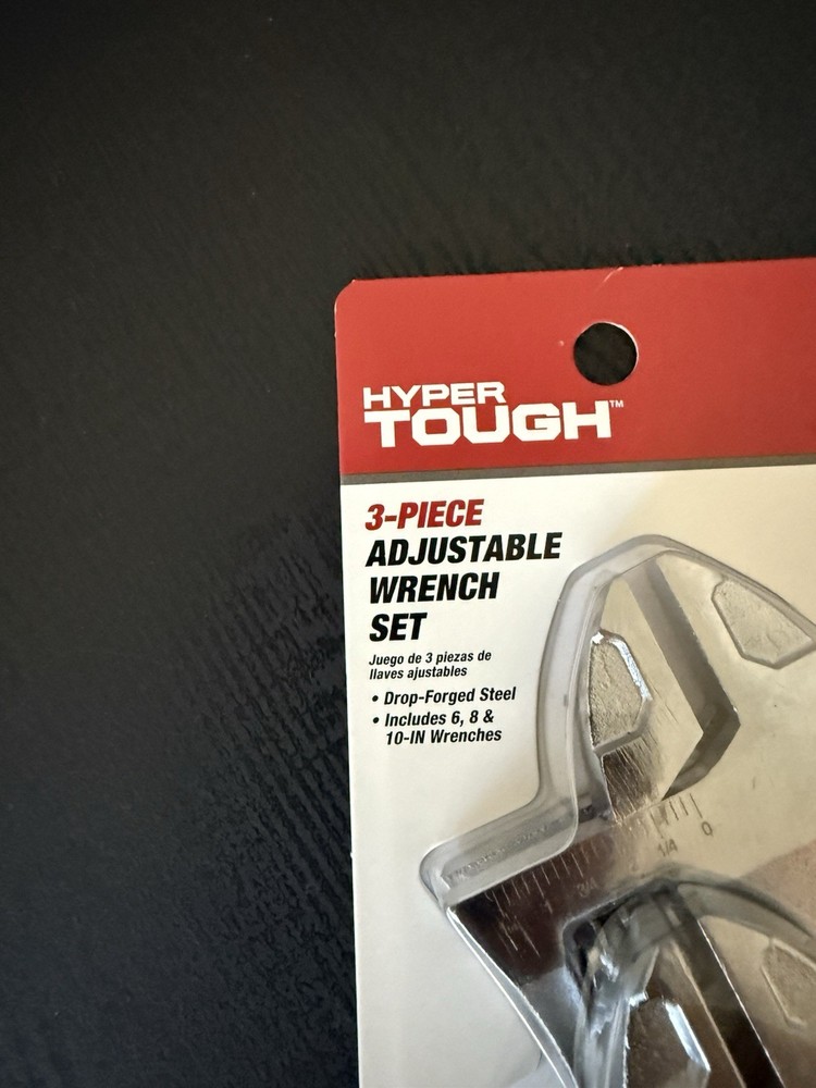 The HYPER TOUGH 3 piece adjustable wrench set