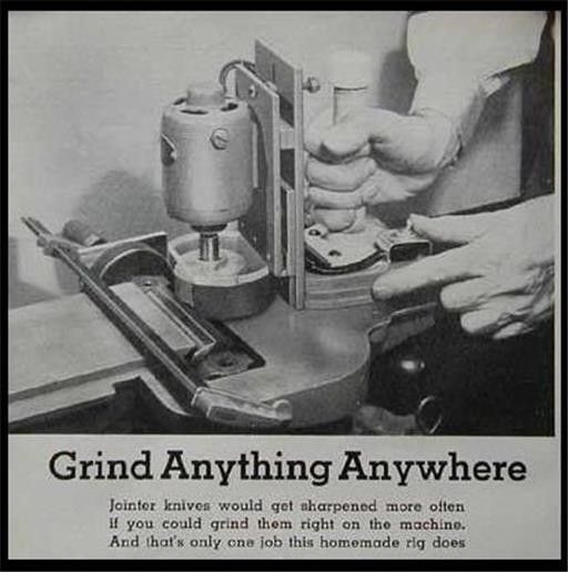 On Machine Jointer Knive Sharpener Grinder How-To build PLANS