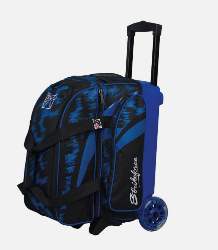 KR Strikeforce Cruiser Scratch Blue/Black 2 Ball Roller Bowling Bag