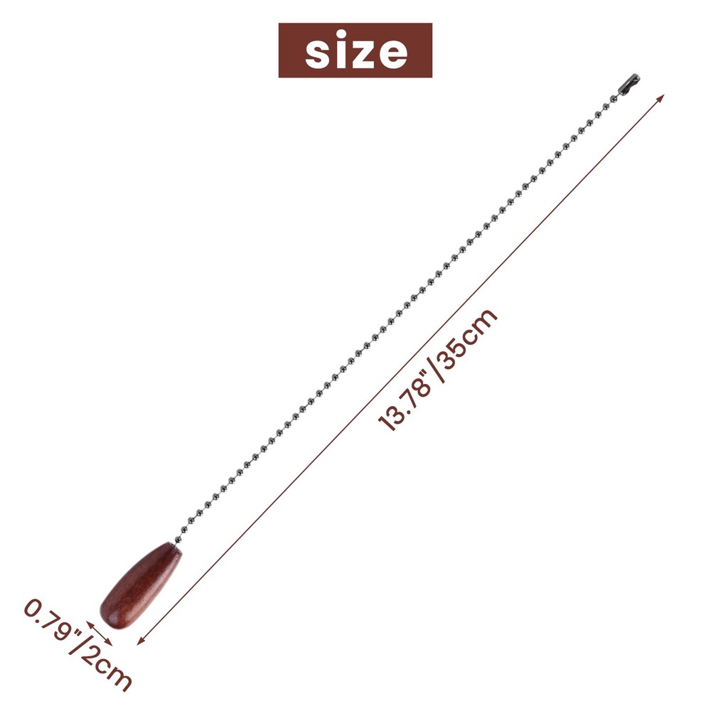 4 Pieces Ceiling Fan Chain Pulls Wooden Pull Chain Extension Pull Chain for4156