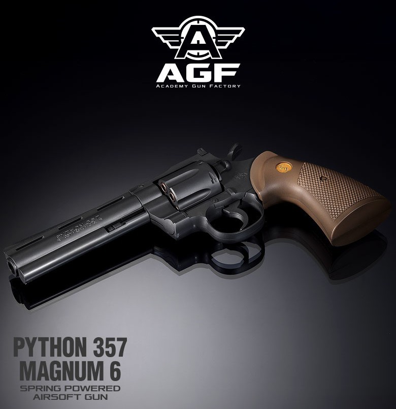 Academy Korea 1:1 Scale Spring Power Airsoft 6mm BB Blaster Toy Colt Python 357