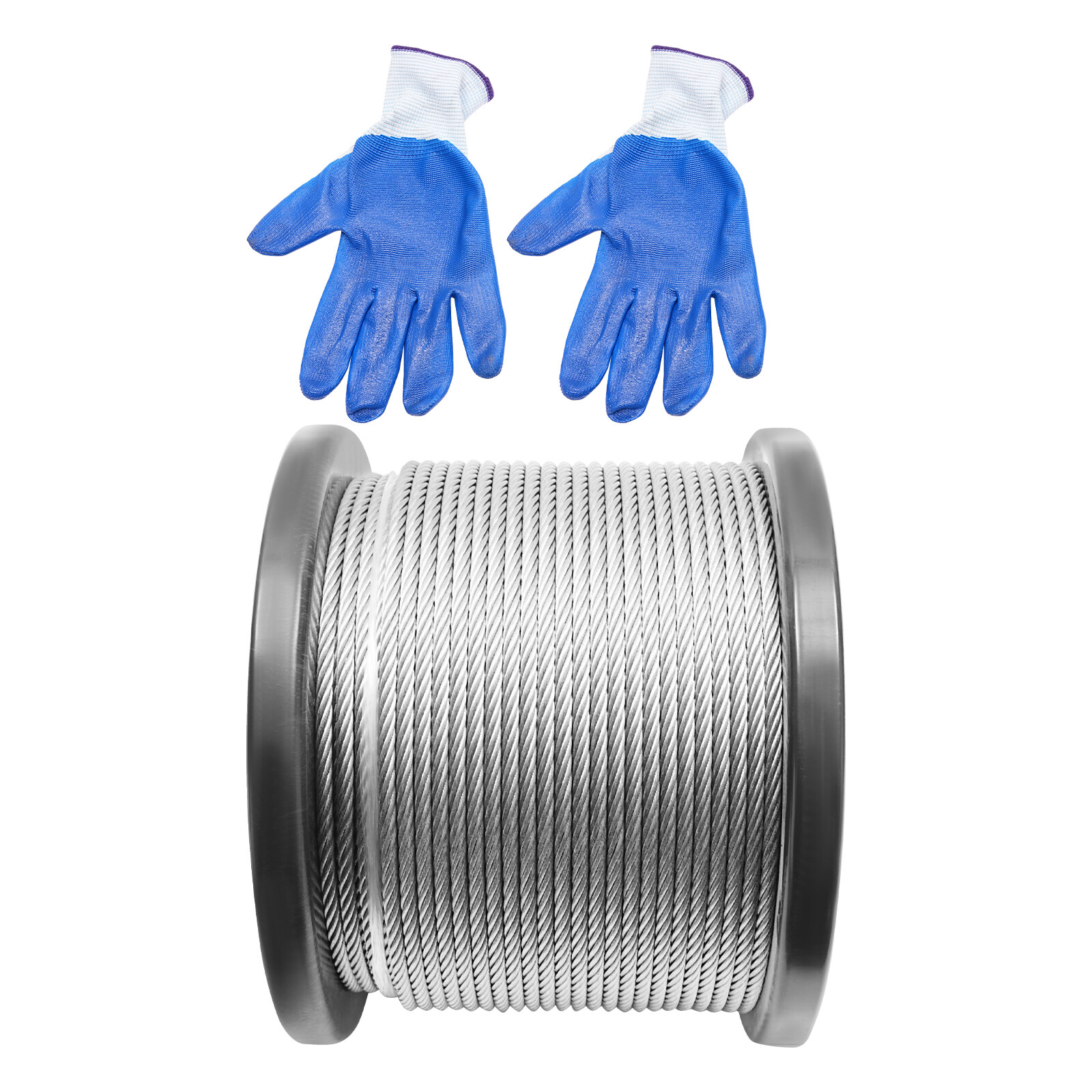 1/4 inch Stainless Steel Cable 300FT T304 7x19 Steel Wire Rope Aircraft Cable