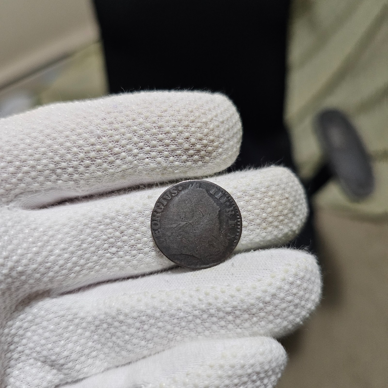 1774 Farthing Early America Revolutionary War Era Swollen Dies Colonial Coin