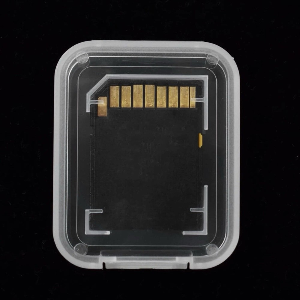 Transparent/Clear SD SDHC Memory Card Case Holder Box Storage Boxes - 2 Pack