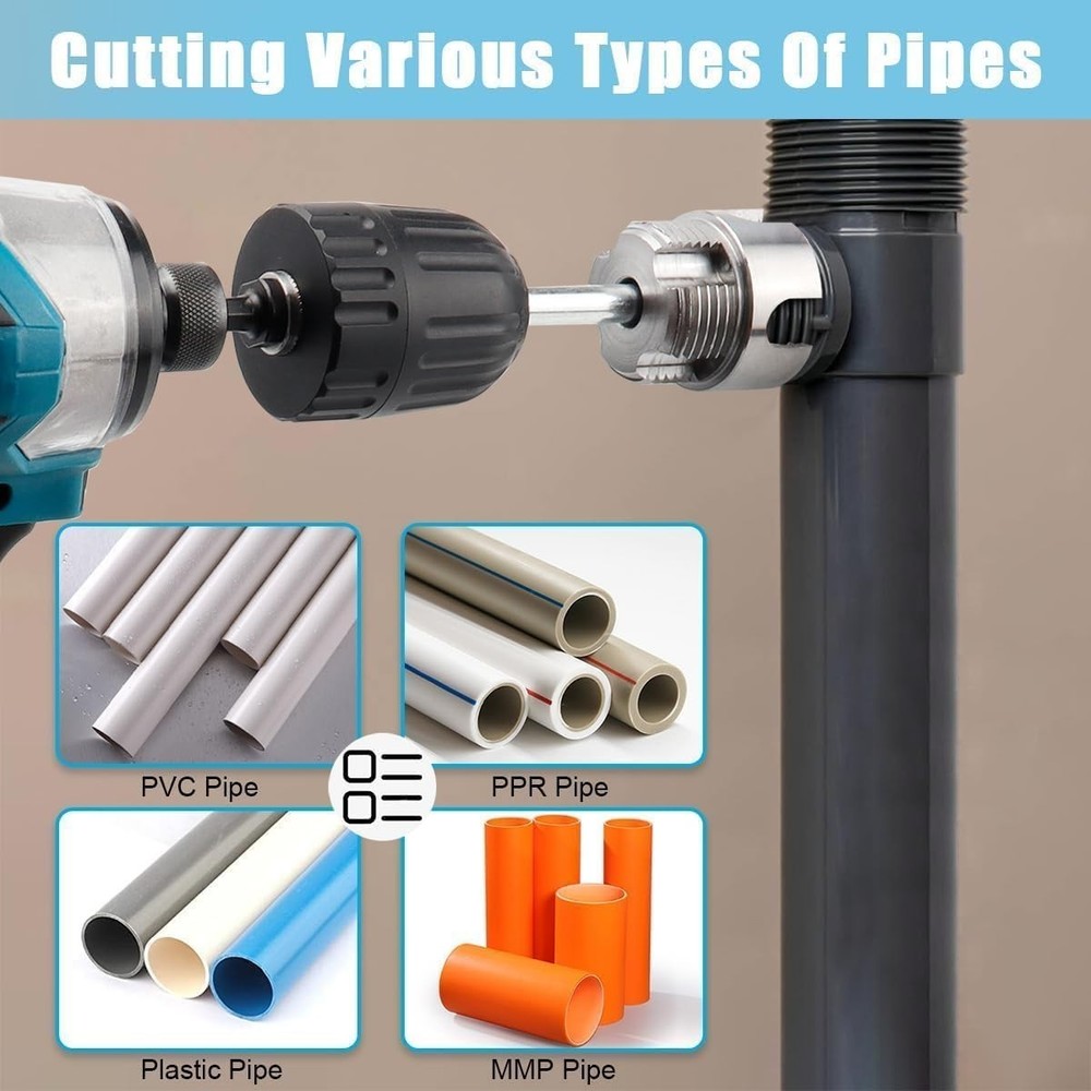 3Pcs Integrated Internal & External Pipe Threading Tool, Pipe Tapping and Thread
