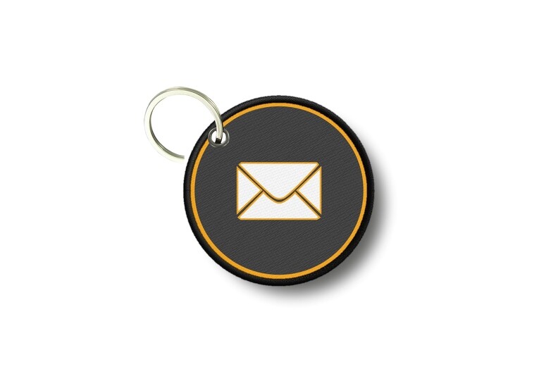Keychain Round Printed Double-Sided Message Mail Email