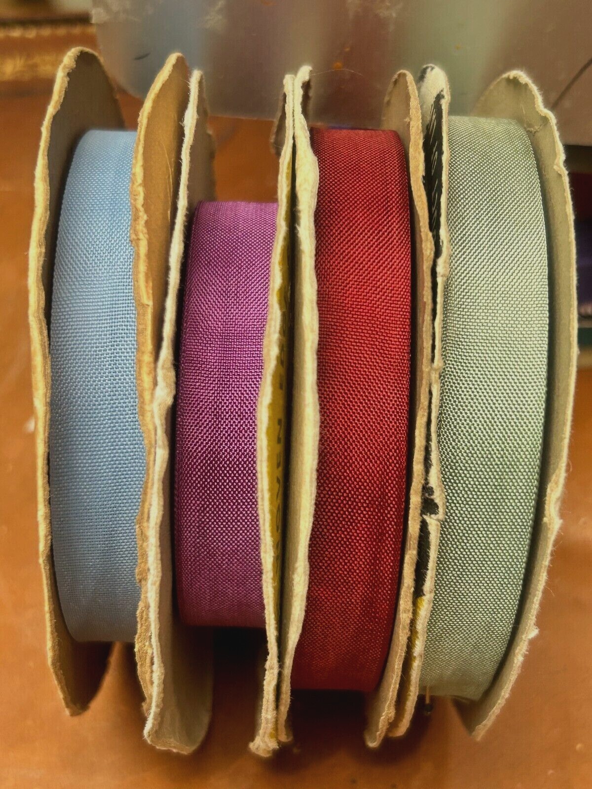 seam binding rayon 1/2" ribbon woven edge 5yds USA assorted