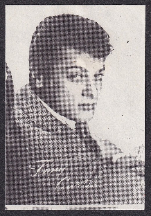TONY CURTIS vintage matchbox label