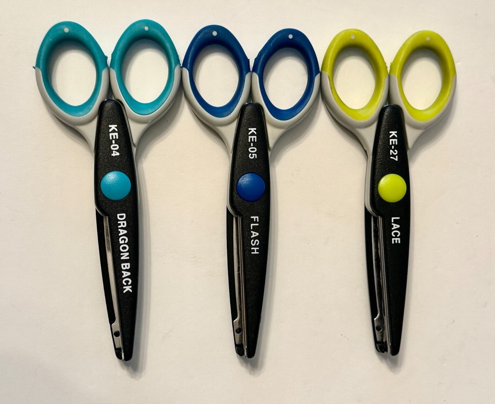 3 Craft Scissors Kraft Edgers - Patterns KE-04, 05, 27