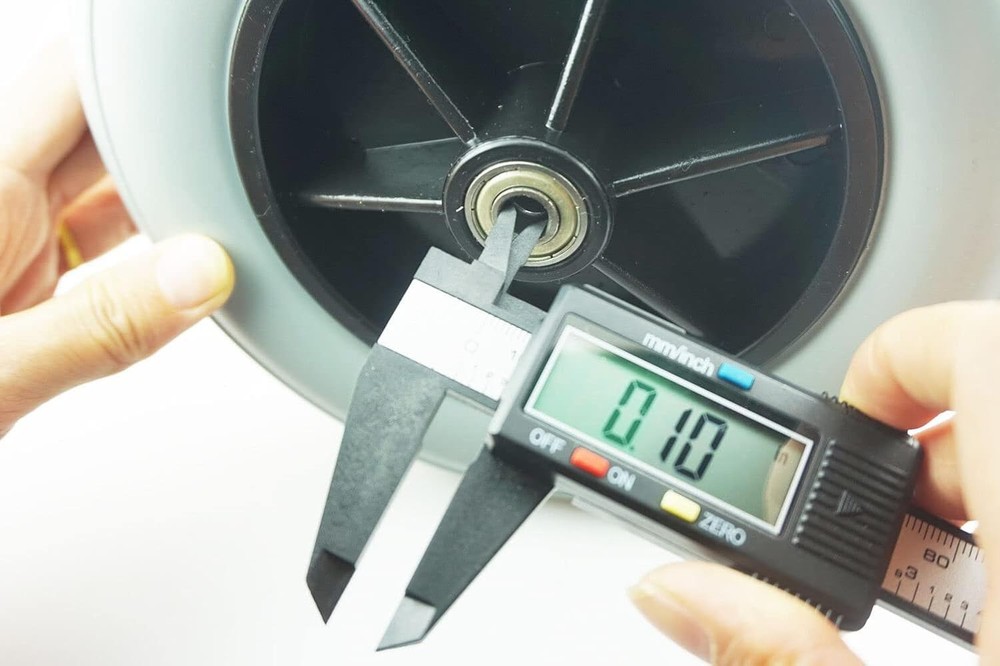 8" x 2" (200x50) Caster Solid Rubber Front Rear 1 Count (Pack of 1), Grey