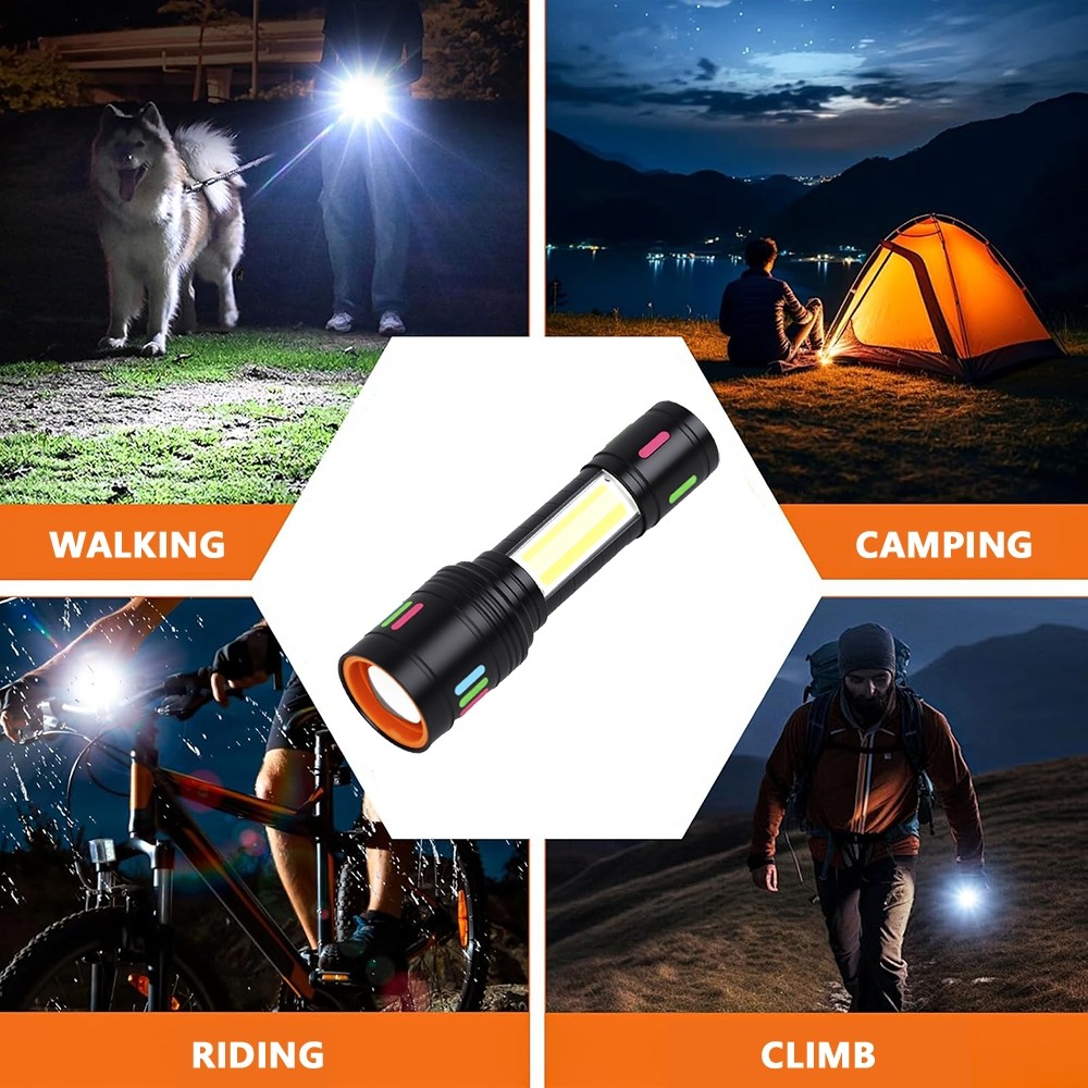 2Pack 99000000LM Super Bright LED Tactical Flashlight Rechargeable Flashlights