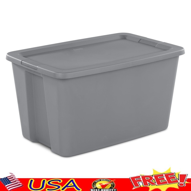 30 Gallon Stackable Plastic Storage Bin W/ Lid Home Garage Organization New