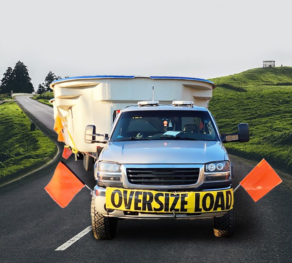 2 PK 18"x84" Reflective Oversize Load Sign Banner for Trucks, Trailer w/Bungee